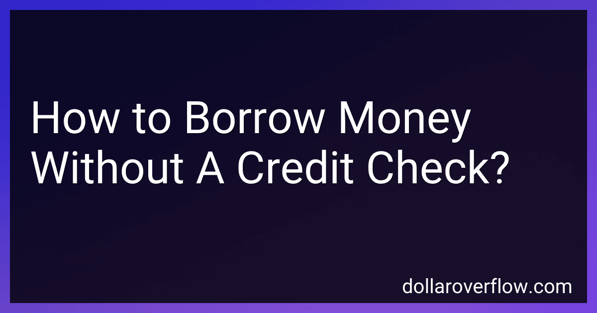 How to Borrow Money Without A Credit Check? image