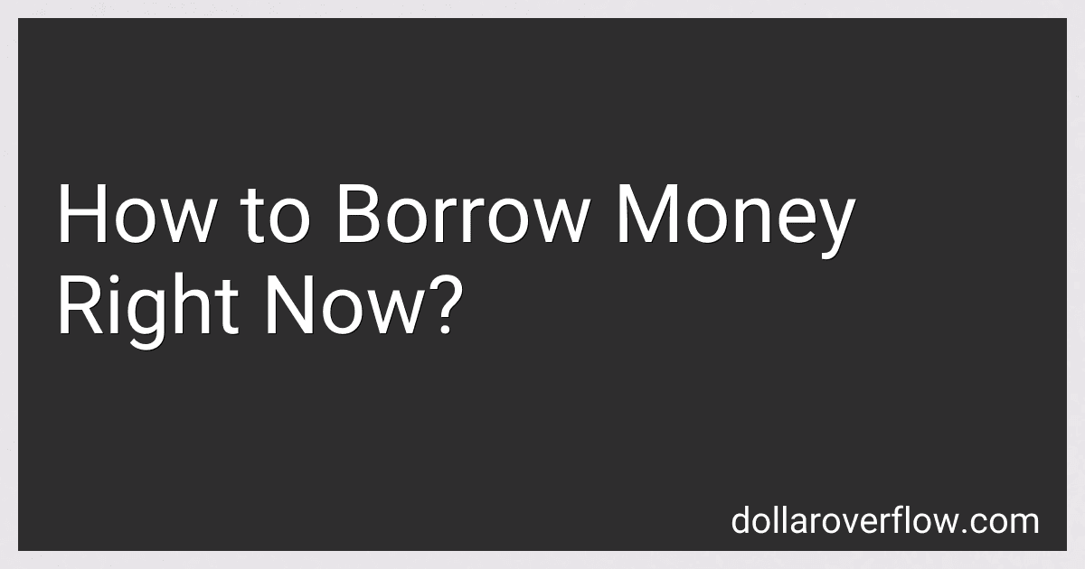 How to Borrow Money Right Now? image