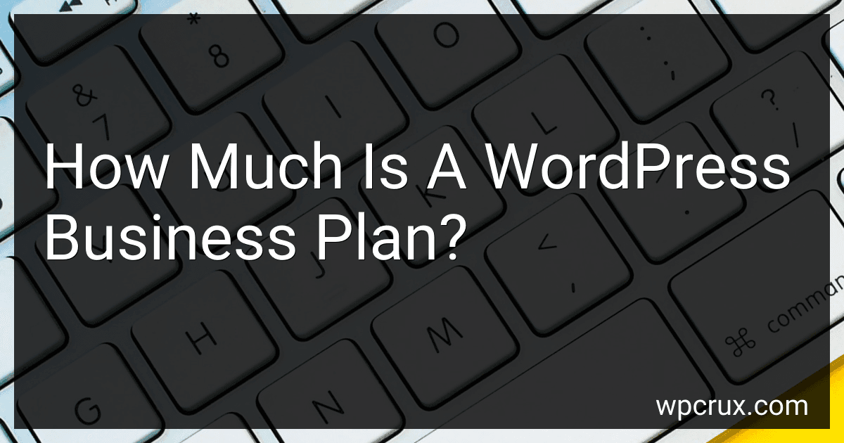 How Much Is A WordPress Business Plan? image