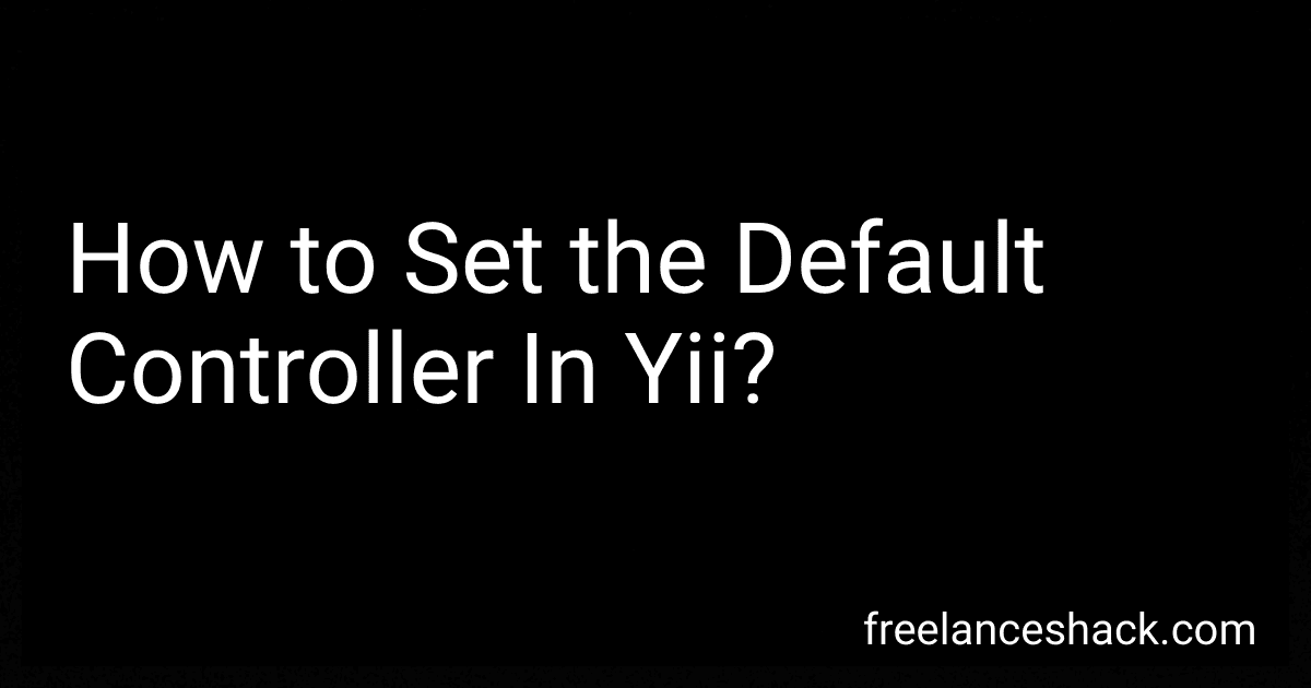How to Set the Default Controller In Yii? image