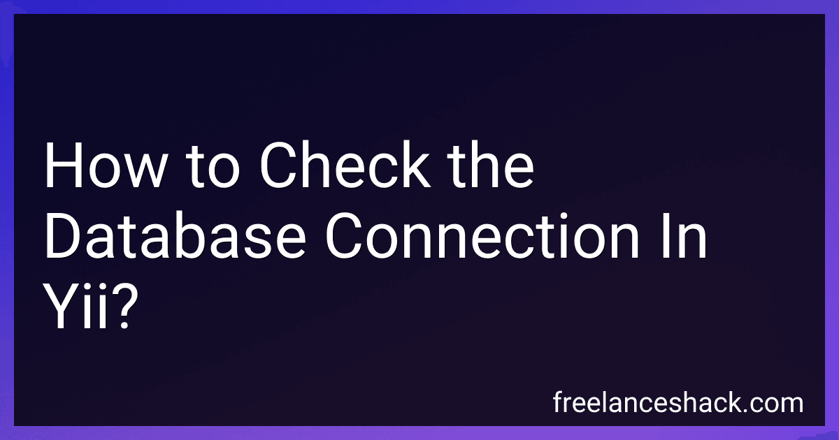 How to Check the Database Connection In Yii? image