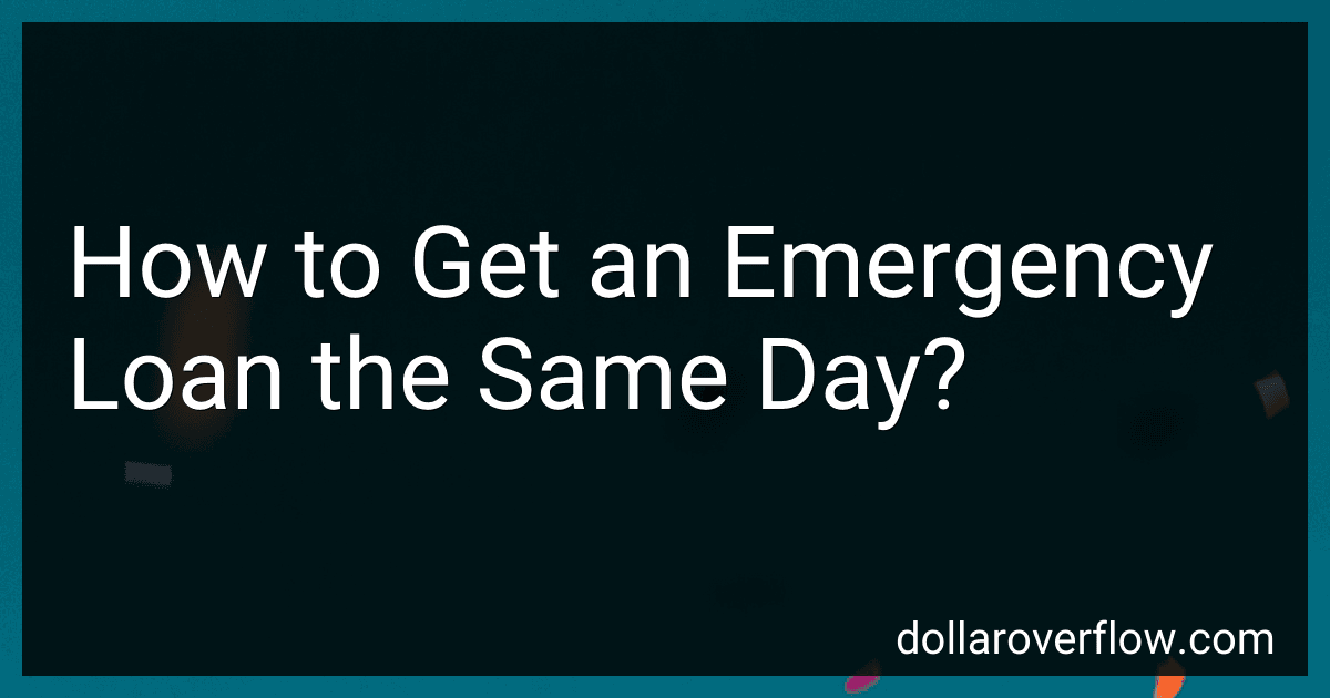 How to Get an Emergency Loan the Same Day? image