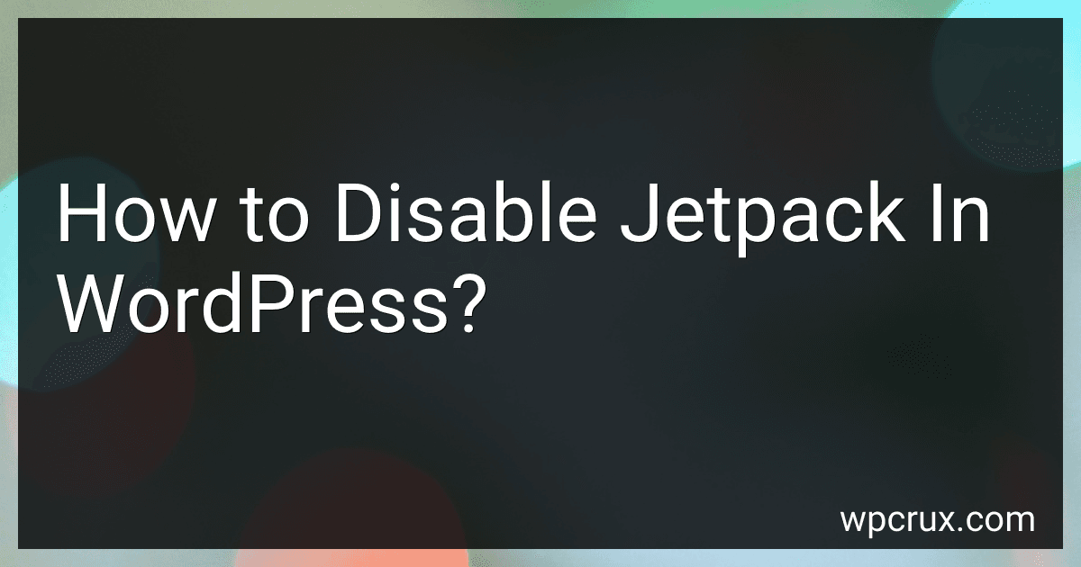 How to Disable Jetpack In WordPress? image