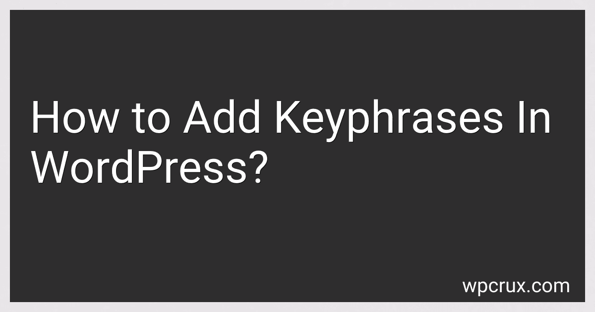 How to Add Keyphrases In WordPress? image