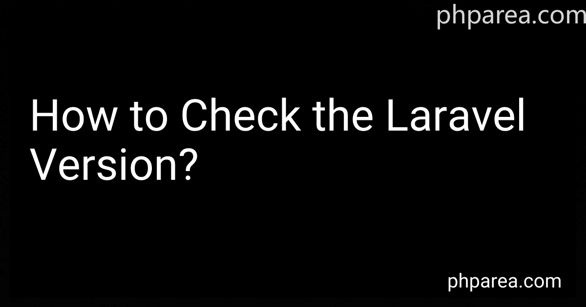 How to Check the Laravel Version? image