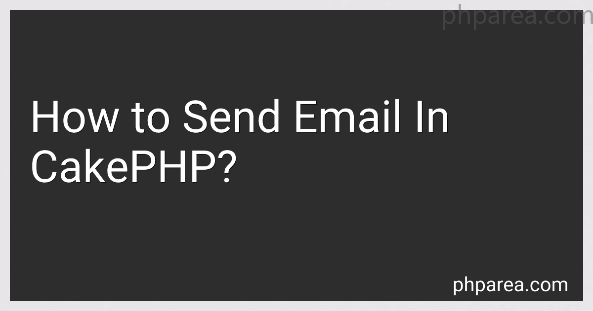 How to Send Email In CakePHP? image