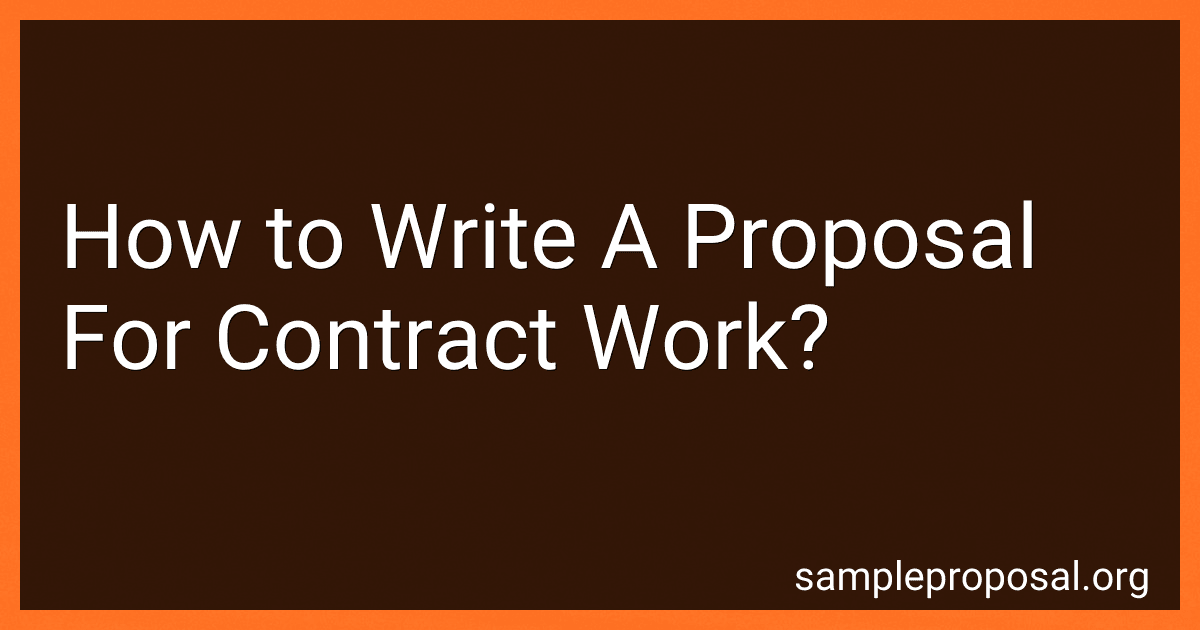 How to Write A Proposal For Contract Work? image