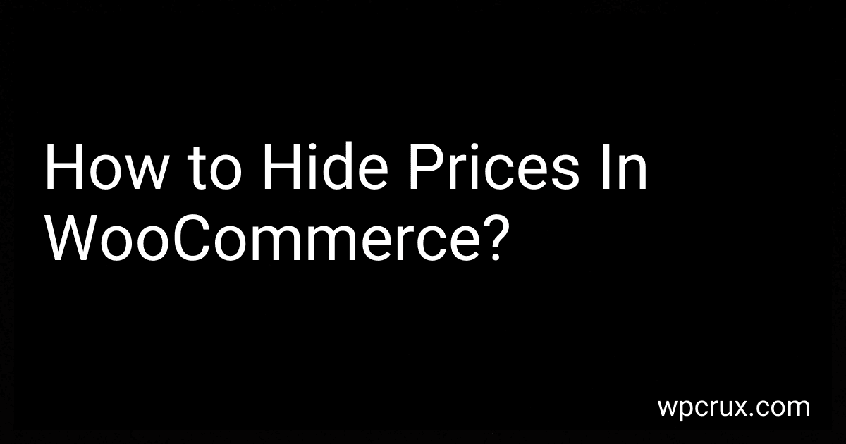 How to Hide Prices In WooCommerce? image