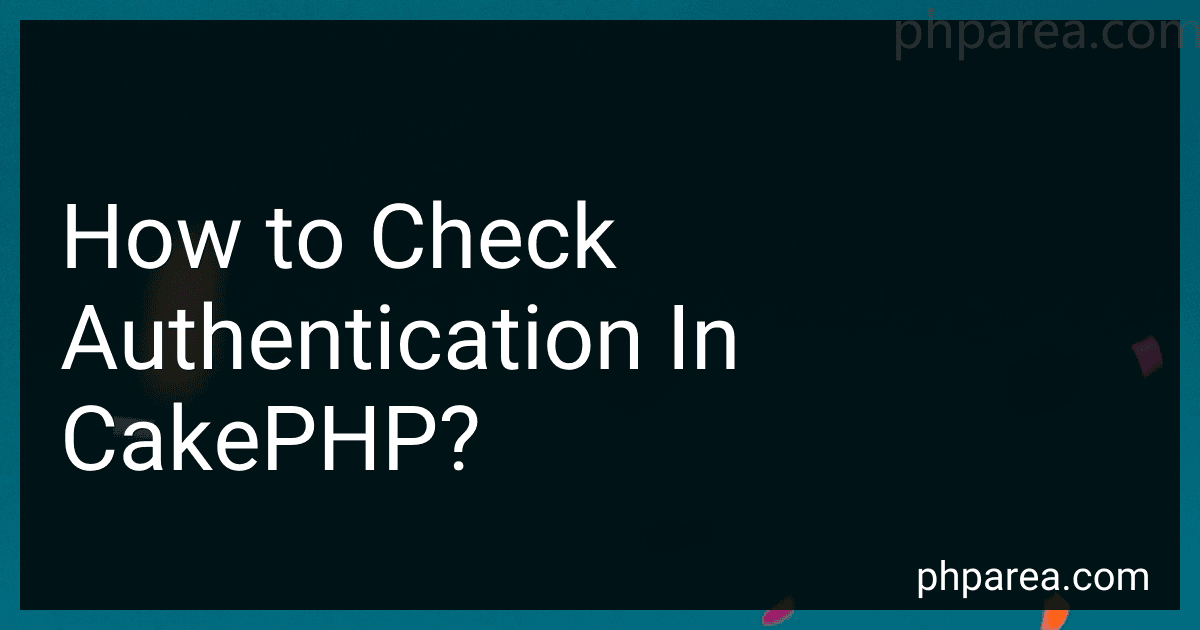 How to Check Authentication In CakePHP? image
