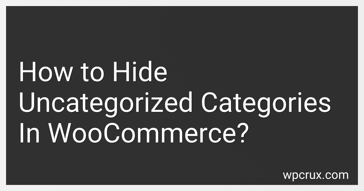 How to Hide Uncategorized Categories In WooCommerce? image