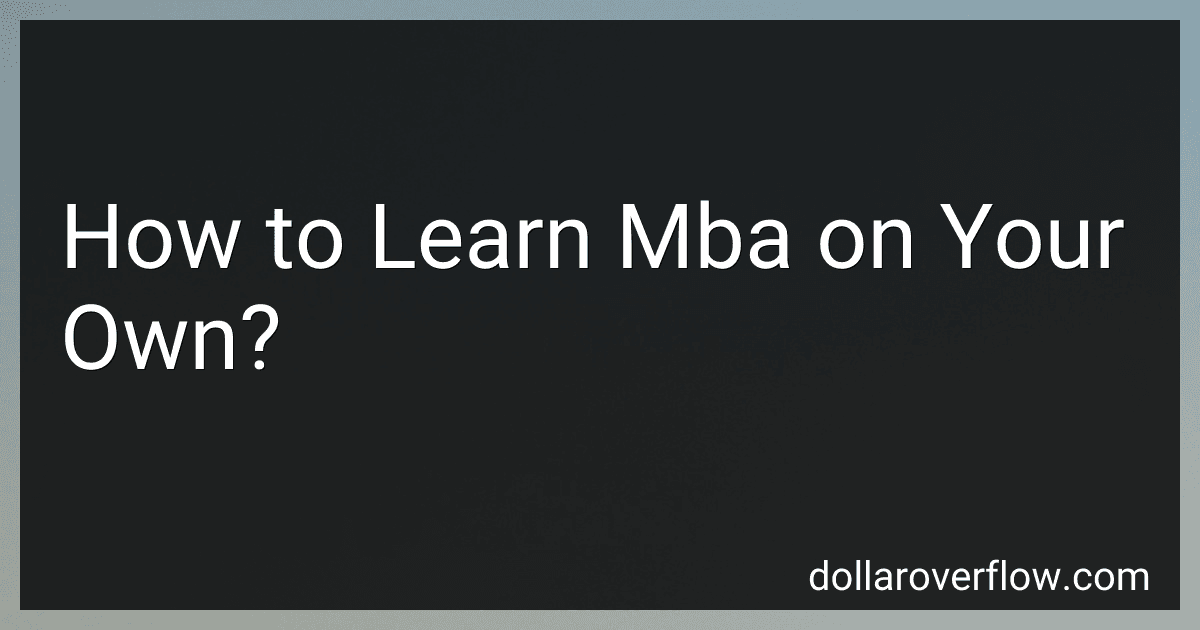 How to Learn Mba on Your Own? image