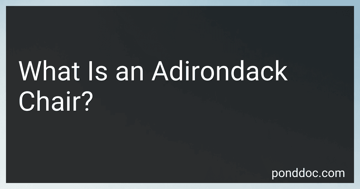 What Is an Adirondack Chair? image