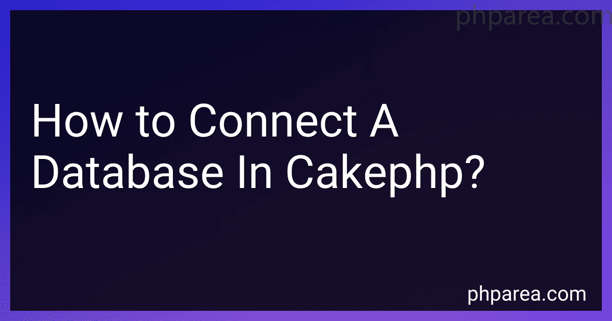 How to Connect A Database In Cakephp? image