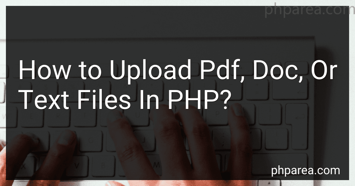 How to Upload Pdf, Doc, Or Text Files In PHP? image