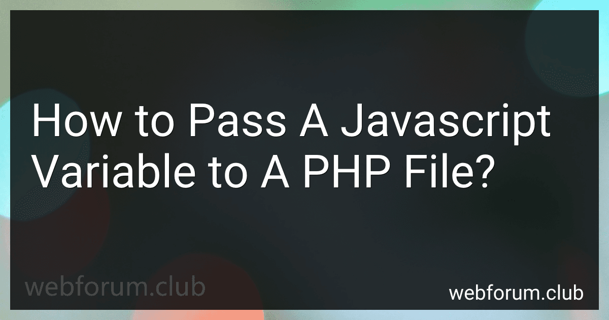 How to Pass A Javascript Variable to A PHP File? image
