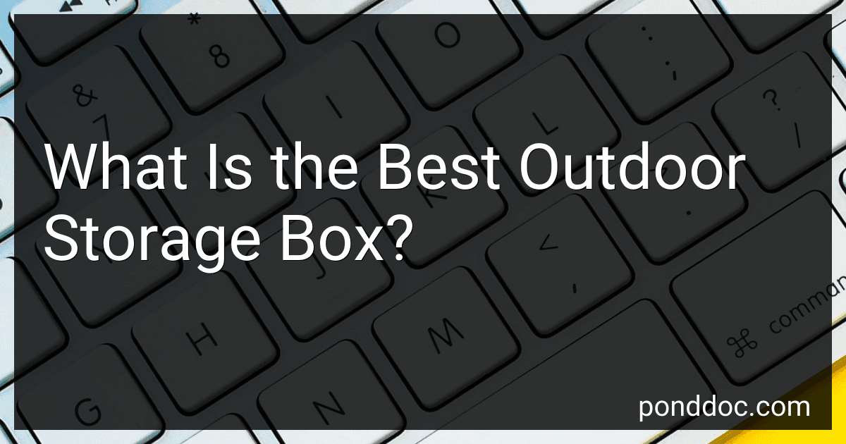 What Is the Best Outdoor Storage Box? image