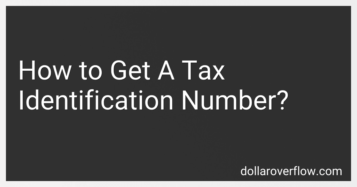How to Get A Tax Identification Number? image