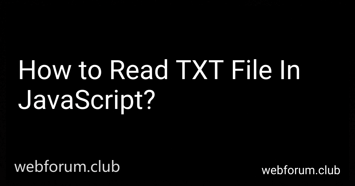 How to Read TXT File In JavaScript? image