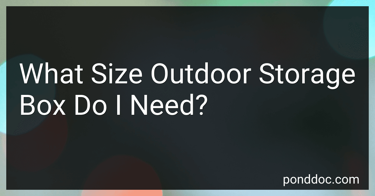 What Size Outdoor Storage Box Do I Need? image