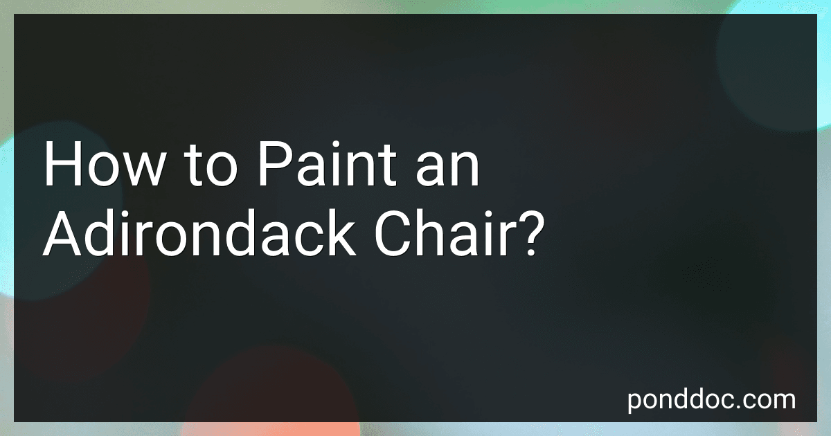 How to Paint an Adirondack Chair? image