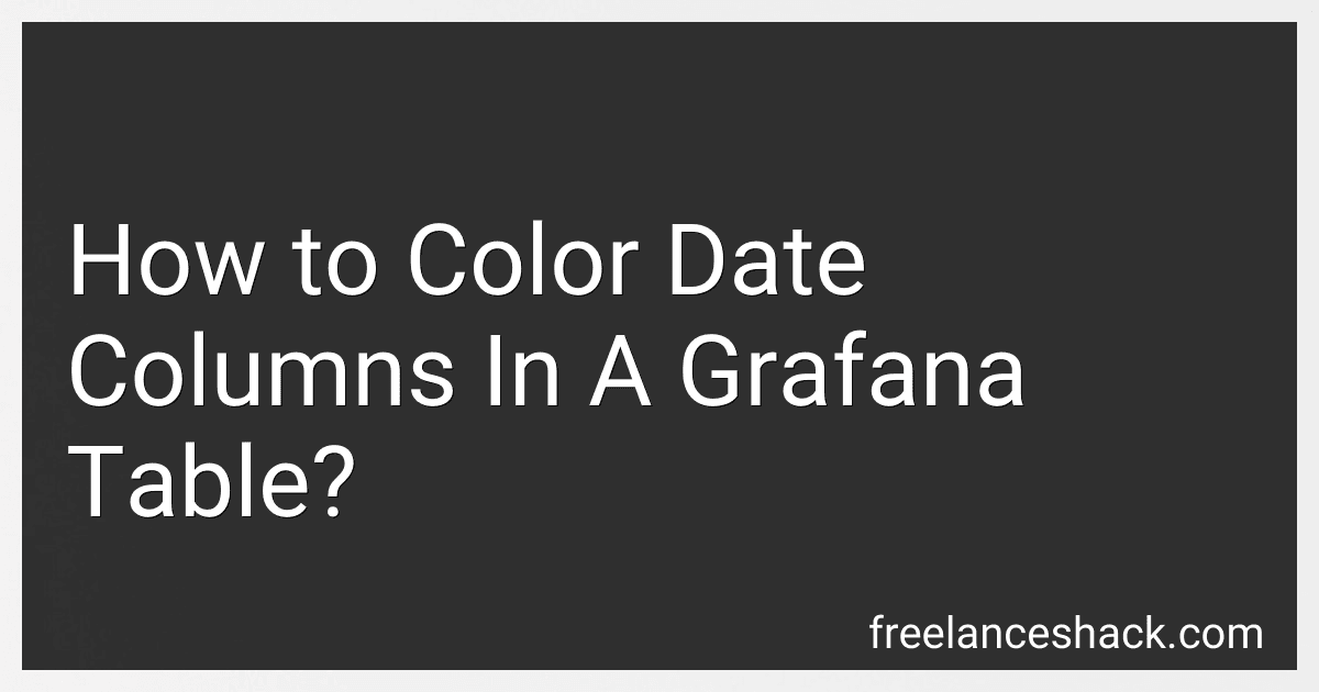 How to Color Date Columns In A Grafana Table? image