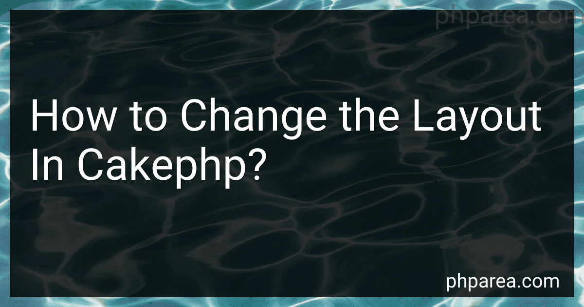 How to Change the Layout In Cakephp? image
