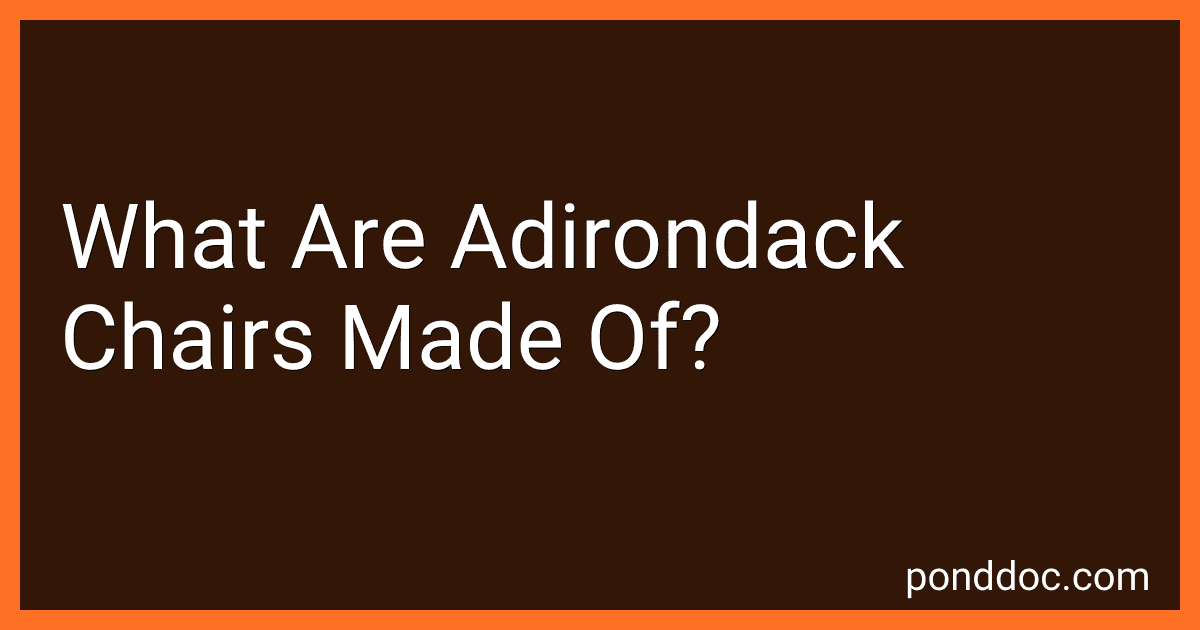 What Are Adirondack Chairs Made Of? image