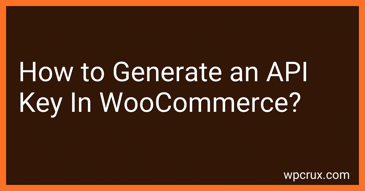 How to Generate an API Key In WooCommerce? image