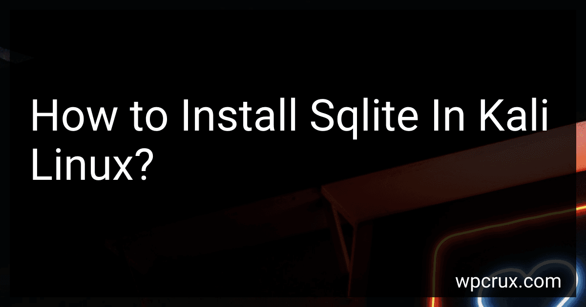 How to Install Sqlite In Kali Linux? image
