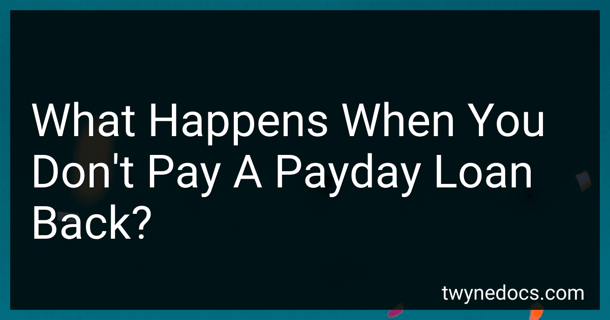 What Happens When You Don't Pay A Payday Loan Back? image