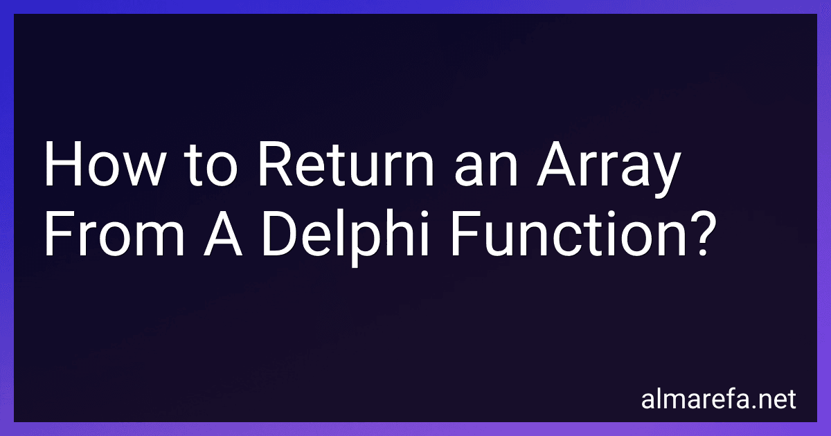 How to Return an Array From A Delphi Function? image