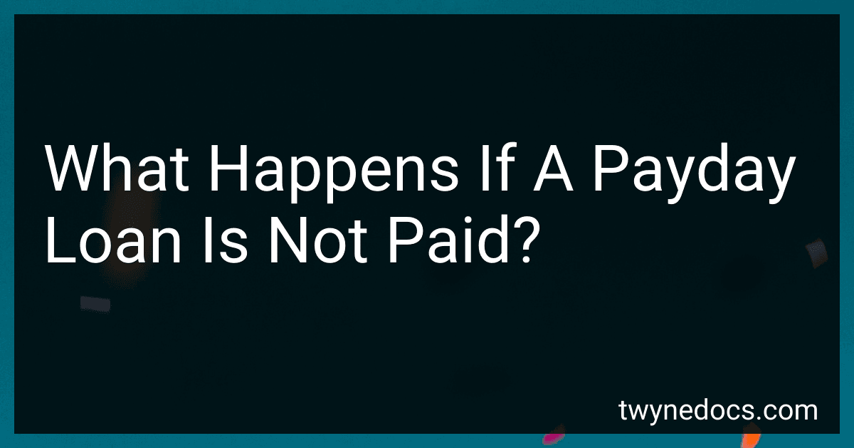 What Happens If A Payday Loan Is Not Paid? image