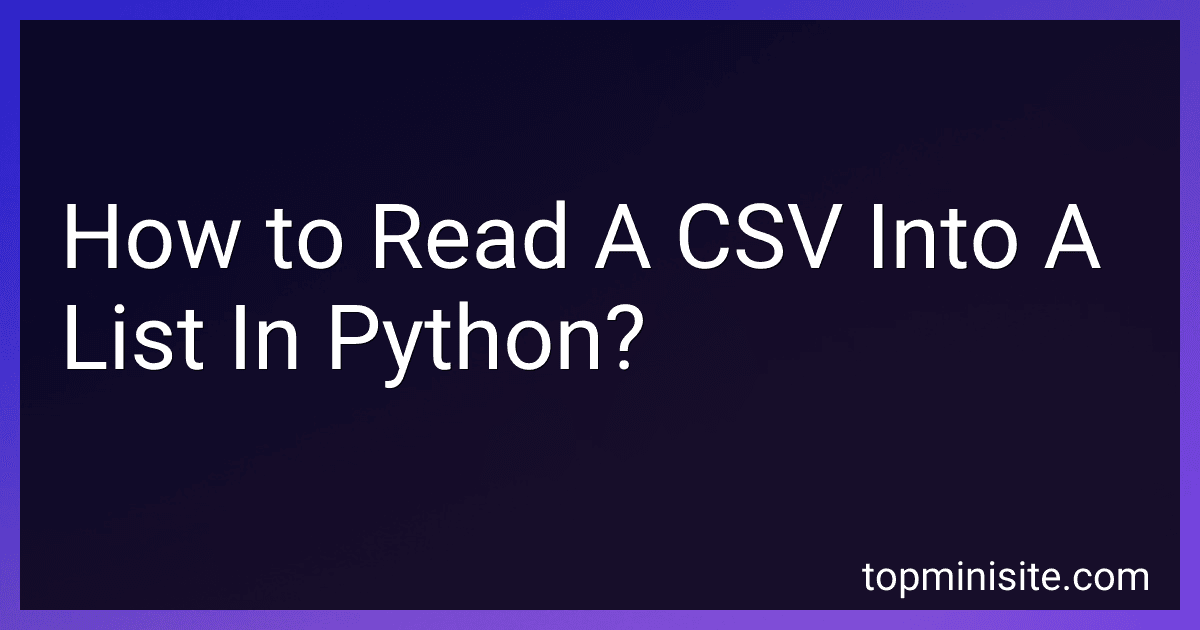 How to Read A CSV Into A List In Python? image