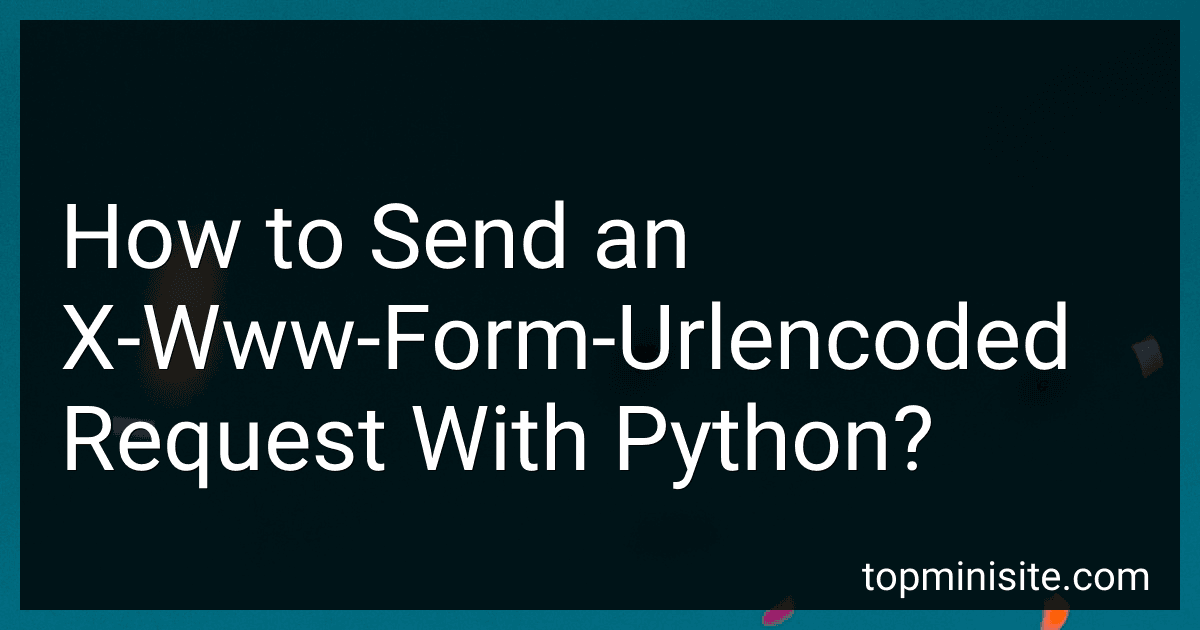 How to Send an X-Www-Form-Urlencoded Request With Python? image