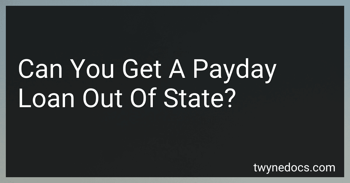 Can You Get A Payday Loan Out Of State? image