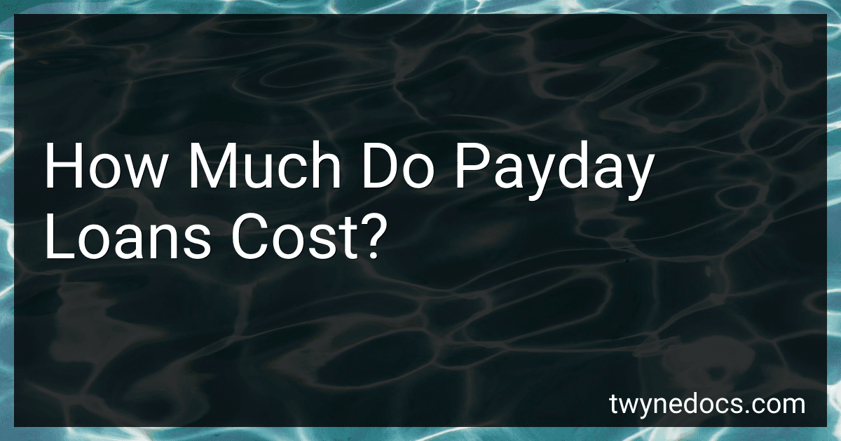How Much Do Payday Loans Cost? image