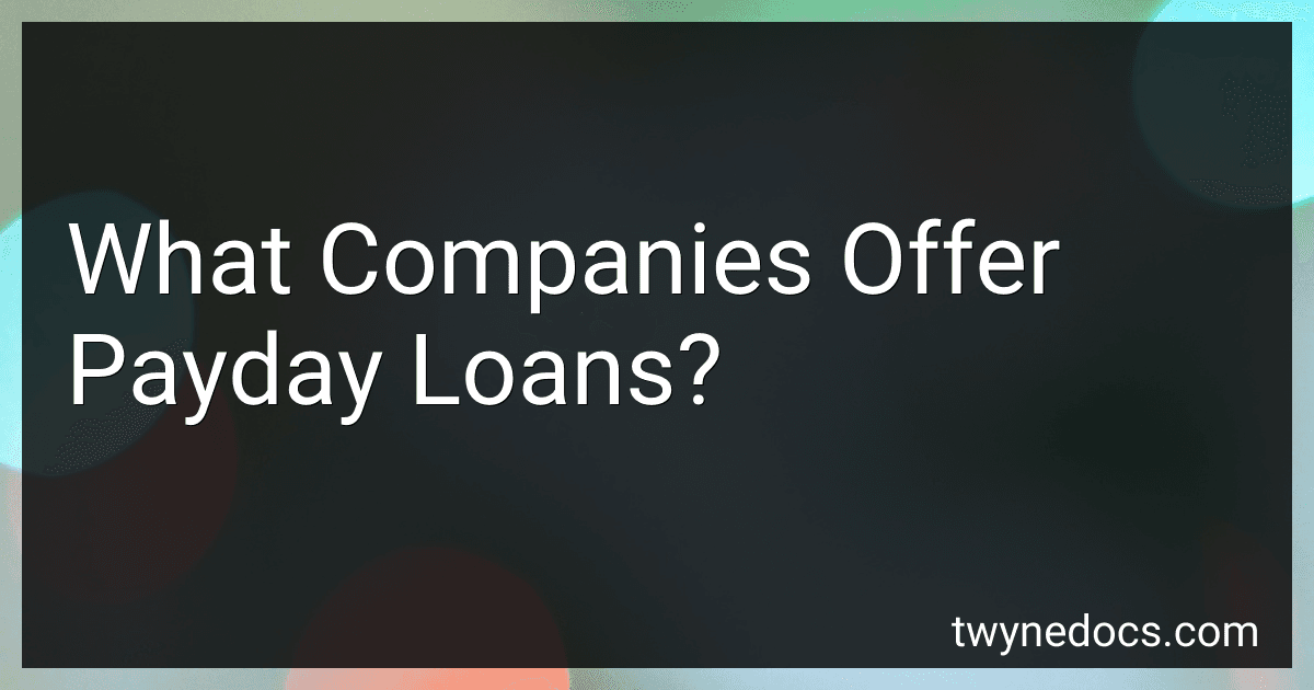 What Companies Offer Payday Loans? image