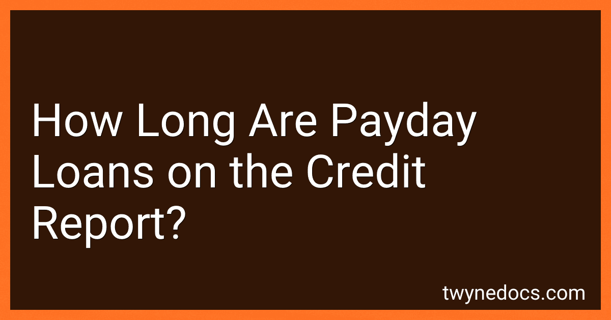 How Long Are Payday Loans on the Credit Report? image