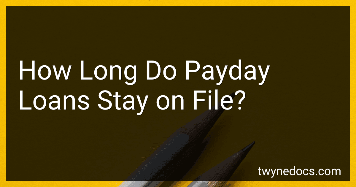 How Long Do Payday Loans Stay on File? image