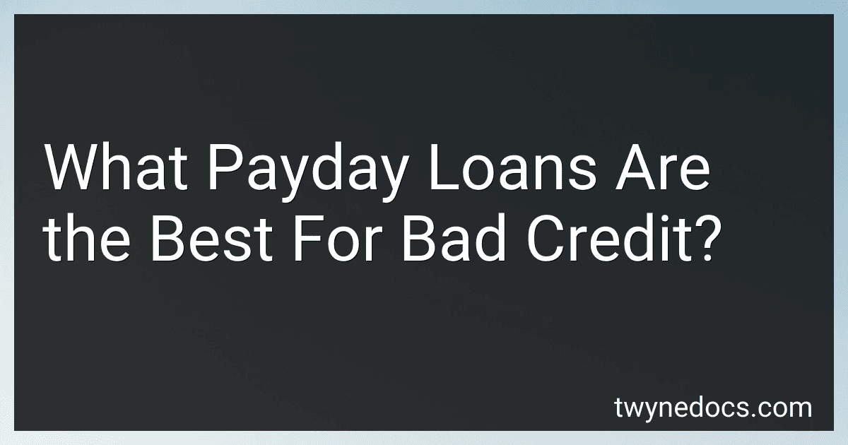 What Payday Loans Are the Best For Bad Credit? image