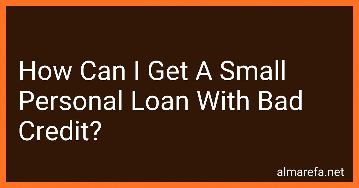 How Can I Get A Small Personal Loan With Bad Credit? image