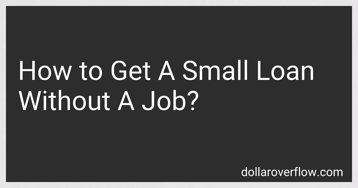 How to Get A Small Loan Without A Job? image