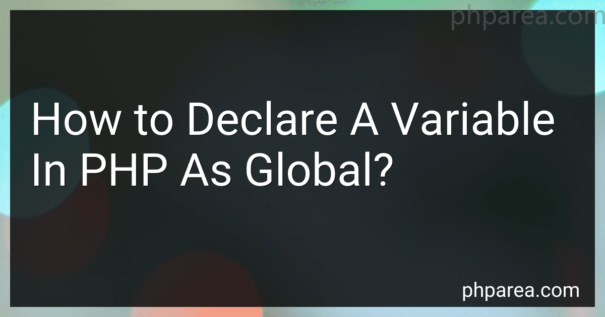 How to Declare A Variable In PHP As Global? image