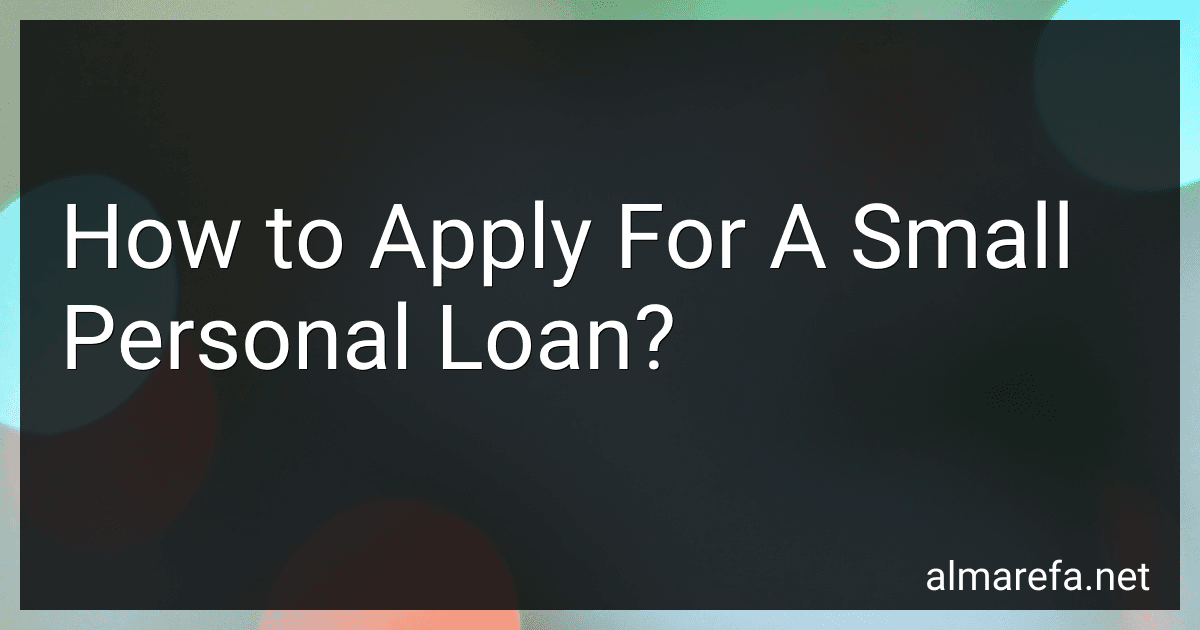 How to Apply For A Small Personal Loan? image