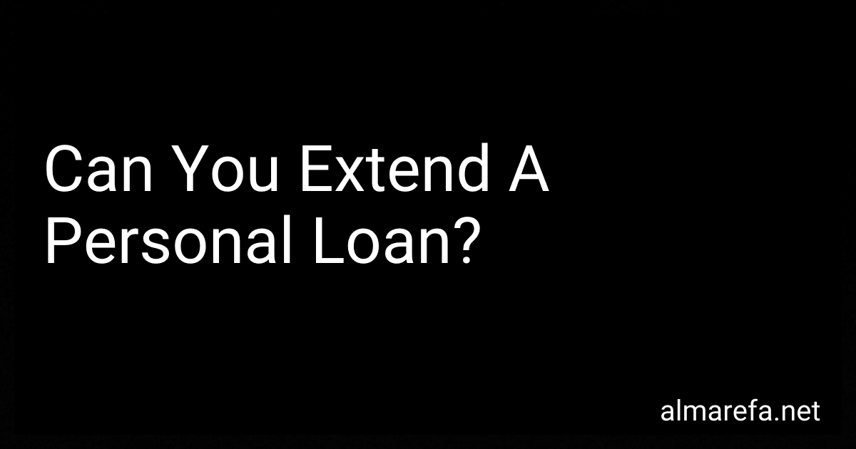 Can You Extend A Personal Loan? image