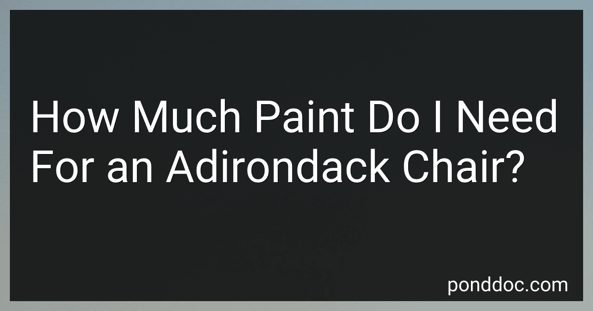 How Much Paint Do I Need For an Adirondack Chair? image