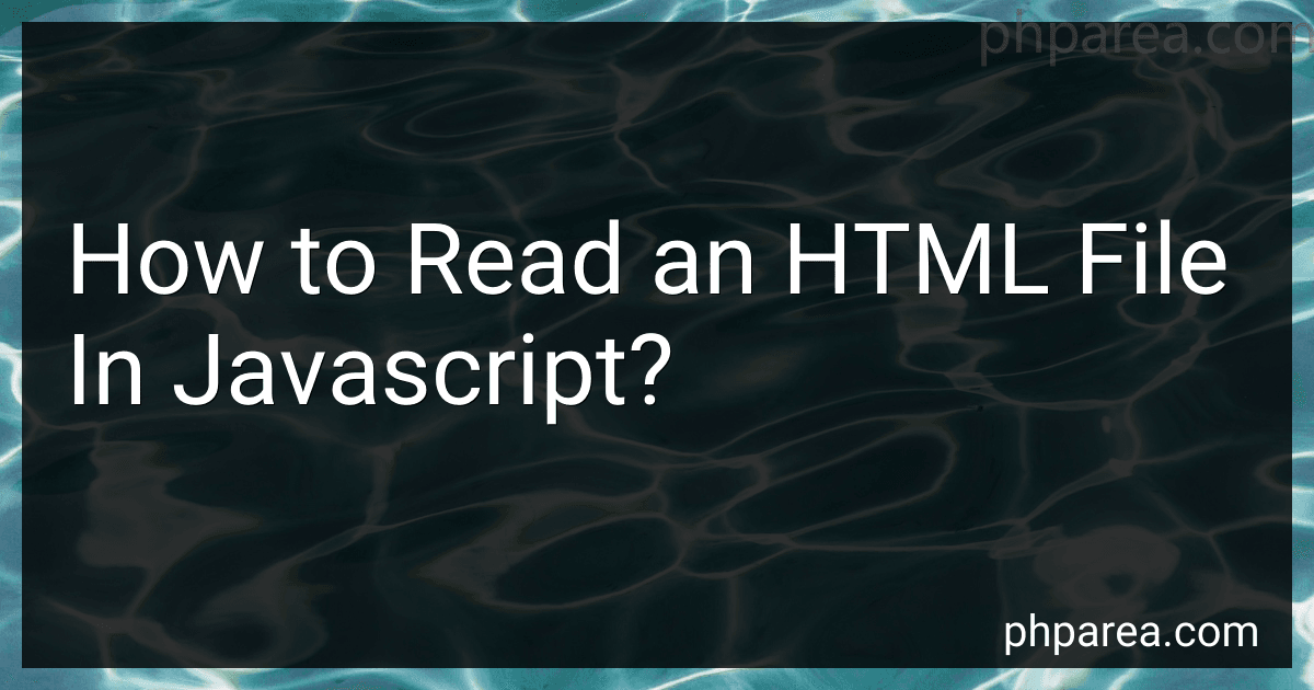 How to Read an HTML File In Javascript? image