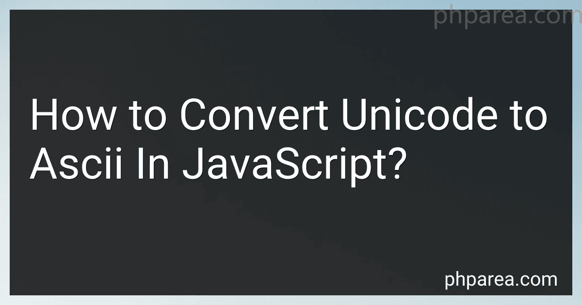 How to Convert Unicode to Ascii In JavaScript? image