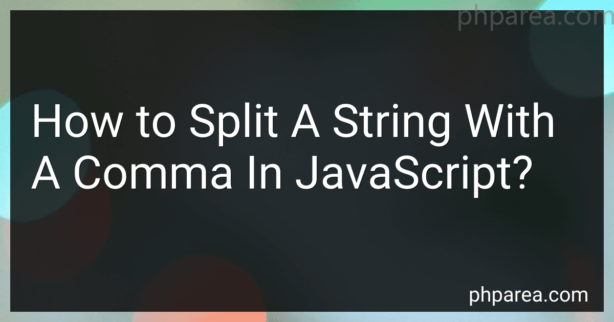 How to Split A String With A Comma In JavaScript? image