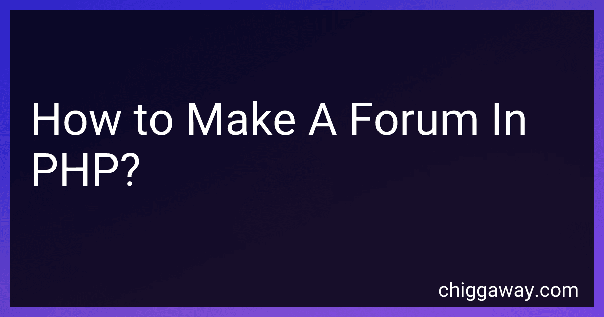 How to Make A Forum In PHP? image